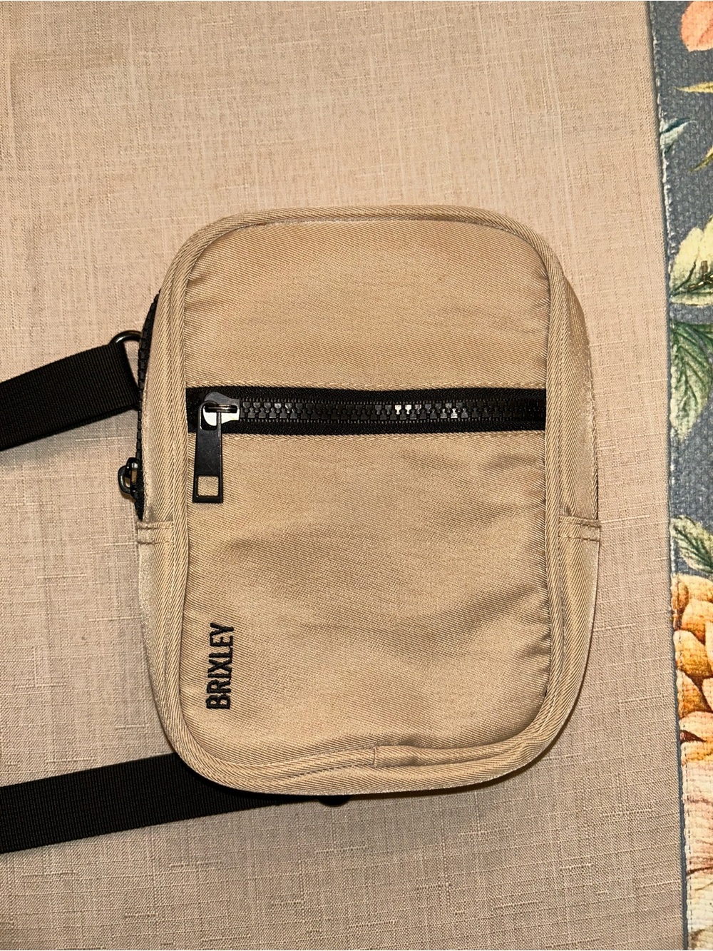 BRIXLEY beige crossbody bag/pouch